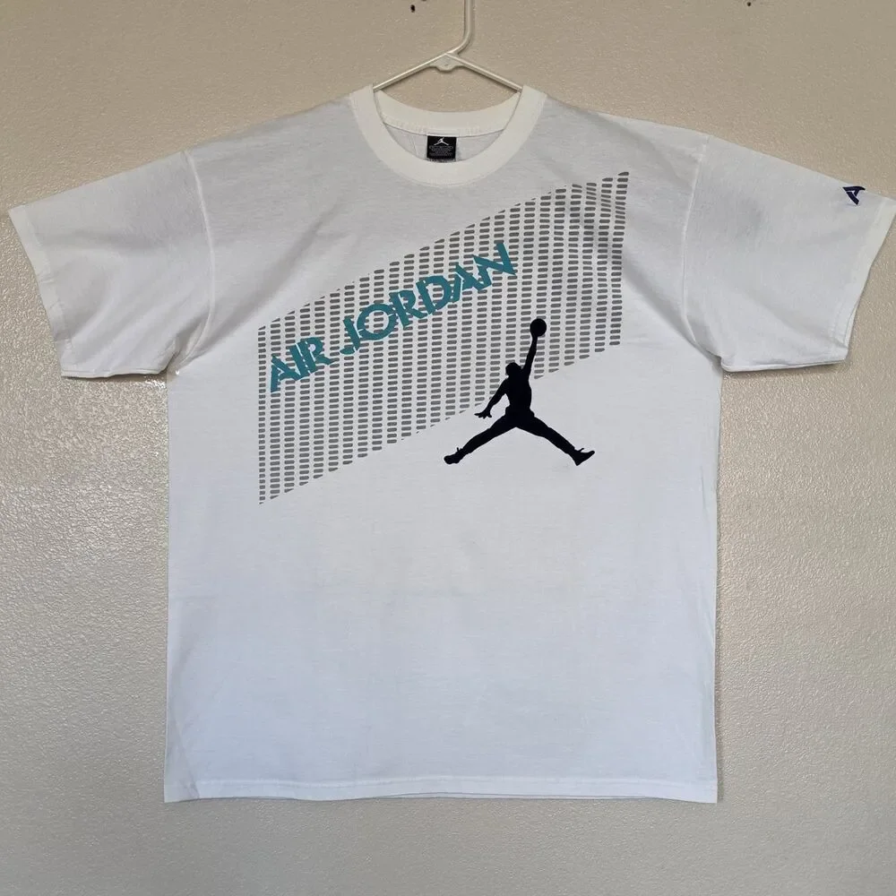 Vintage Air Jordan V 5 XL T-Shirt Felt Jordan Jumpman Logo Nike Michael Jordan